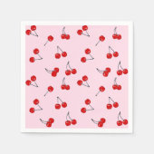 Serviette En Papier Cerises fête d'anniversaire (Devant)