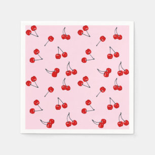 Serviette En Papier Cerises fête d'anniversaire