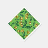 Serviette En Papier Cerises jaunes (Coin)