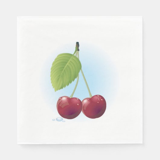 Serviette En Papier Cerises Luncheon Napkins (Devant)