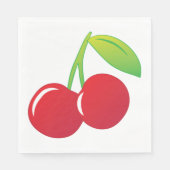 Serviette En Papier Cerises rouges brillantes (Devant)