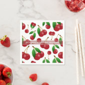 Serviette En Papier cerises sucrées en été (En situation)