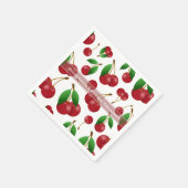 Serviette En Papier cerises sucrées en été (Coin)