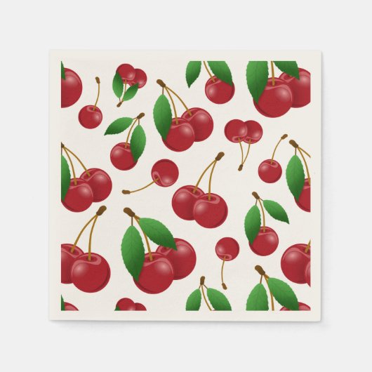 Serviette En Papier cerises sucrées en été (Devant)