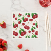 Serviette En Papier cerises sucrées en été (En situation)