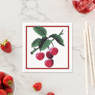 Serviette En Papier Cerises vintages