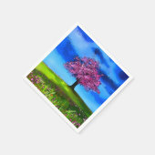 Serviette En Papier Cerisier Rose (Coin)