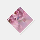 Serviette En Papier cerisier rose fleurs mariage de printemps (Coin)