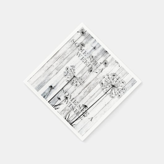 Serviette En Papier Certains Voient Une Mauvaise Herbe (Coin)