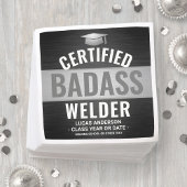 Serviette En Papier Certified Badass Welder Party Black