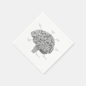 Serviette En Papier Cerveau scientifique (Coin)
