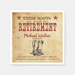 Serviette En Papier Ces bottes sont faites pour la retraite Napkin