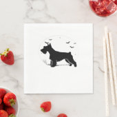 Serviette En Papier Cesky Terrier Chien - Classes Silhouette de la lun (En situation)