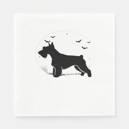 Serviette En Papier Cesky Terrier Chien - Classes Silhouette de la lun (Devant)
