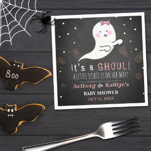 Serviette En Papier C'est A Ghoul ! Baby shower d'Halloween Little Spi