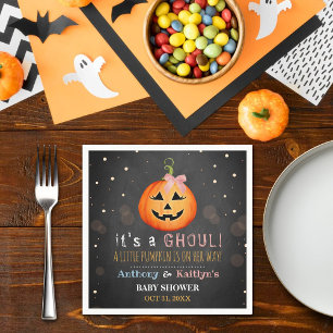 Serviette En Papier C'est A Ghoul ! Baby shower d'Halloween petit Citr