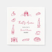 Serviette En Papier C'est Amore Dessin à la main Élégant Mariée Origin (Devant)