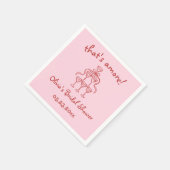 Serviette En Papier C'est Amore ! Fête des mariées rose à main (Coin)