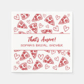 Serviette En Papier C'est Amore Hand Drawn Pizza Party Fête des mariée (Devant)