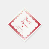Serviette En Papier C'est Amore Italien Chic Personnalisé Mariage Roug (Coin)