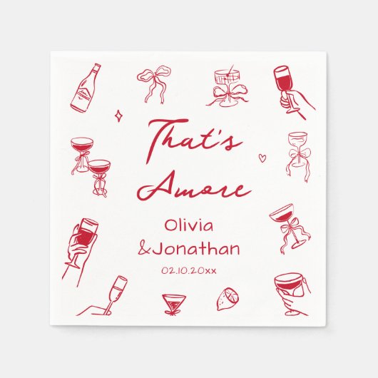 Serviette En Papier C'est Amore Mariage (Devant)