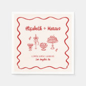 Serviette En Papier C'est Amore ! Rouge italien (Devant)