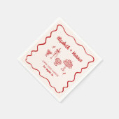 Serviette En Papier C'est Amore ! Rouge italien (Coin)