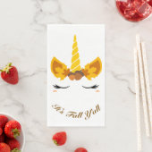 Serviette En Papier C'est Automne Y'all Automne Unicorn Party (En situation)