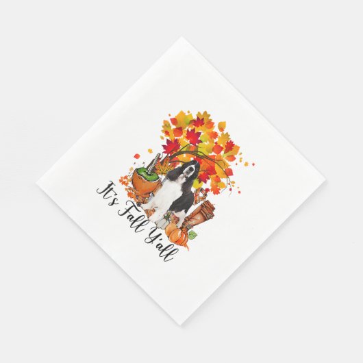 Serviette En Papier C'est automne Y'all Springer Spaniel Dog Halloween (Coin)