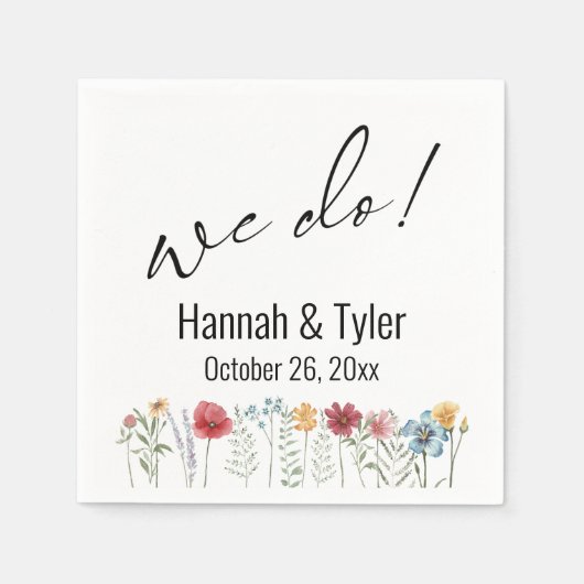 Serviette En Papier C'Est Ce Que Nous Faisons ! Fleur sauvage de prair (Devant)