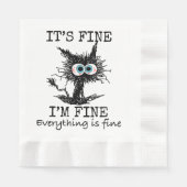 Serviette En Papier C'est fin drôle Chat T-Shirt - Classic Fit (Devant)