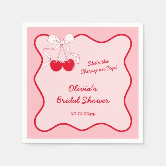 Serviette En Papier C'est la cerise sur le gâteau (Devant)