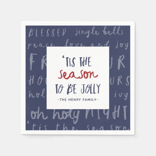 Serviette En Papier 'C'est la fête de Noël de saison (Devant)