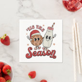 Serviette En Papier C'Est La Saison Cookies Lait Santa Hat Noël Re (En situation)