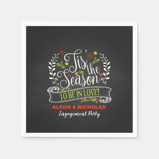 Serviette En Papier C'est la saison de Noël / des Fêtes (Devant)