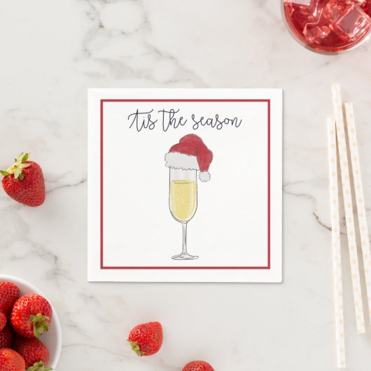 Serviette En Papier C'est la saison de vacances Champagne Prosecco Fro (En situation)