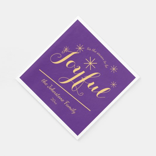 Serviette En Papier "c'est la saison d'être joyeux" Chic Party Paper (Coin)