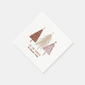 Serviette En Papier C'Est La Saison Festive Arbres Festifs Vacances (Coin)