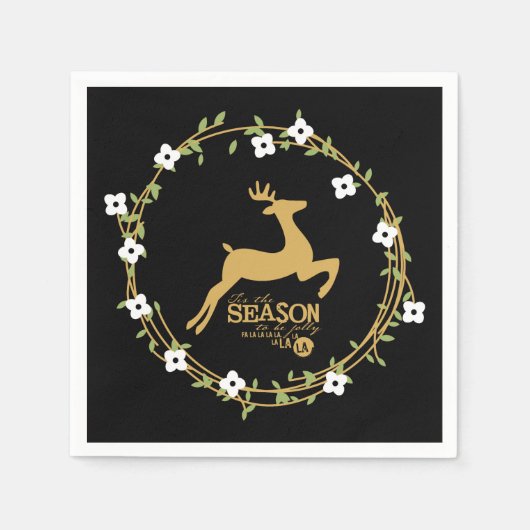 Serviette En Papier C'est la saison Papier de Noël serviettes (Devant)