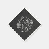 Serviette En Papier C'est la saison pour être Jolly Chalkboard Holiday (Coin)