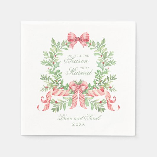 Serviette En Papier C'est la saison pour être marié première photo de  (Devant)