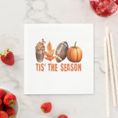 Serviette En Papier C'Est La Saison Thanksgiving Citrouille (En situation)