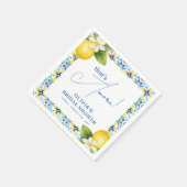 Serviette En Papier C'est l'Amore Carrelage Bleu Citron Italien pour u (Coin)