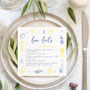 Serviette En Papier C'est l'amour Faits amusants italiens Jeunes marié