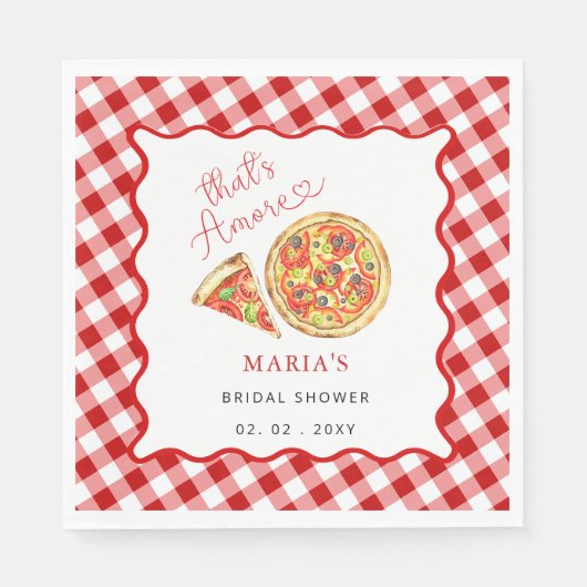 Serviette En Papier C'est l'amour Fête de pizza italienne Enterrement (Devant)