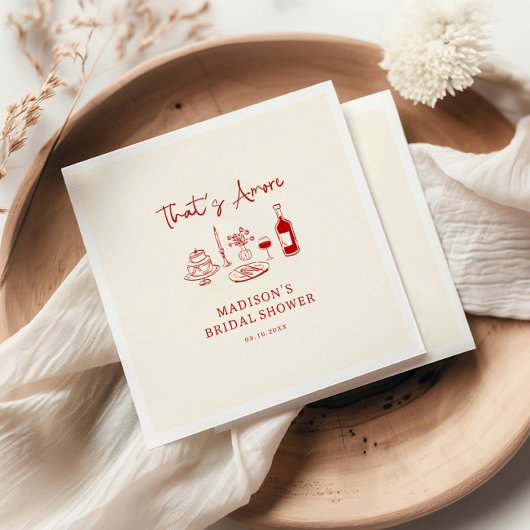 Serviette En Papier C'est l'amour Main Rouge Dessinée à la main Salle 