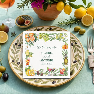 Serviette En Papier C'est l'Amour Mariage Citrus Italien