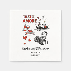 Serviette En Papier C'est l'Amour Mariage Italien Funky Enterrement de