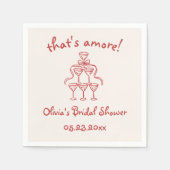 Serviette En Papier C'est l'amour ! Réception de mariage italienne des (Devant)