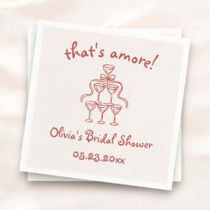 Serviette En Papier C'est l'amour ! Salle de mariage italienne dessiné